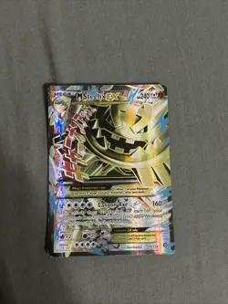 Pokemon Trading Card Game Mega Steelix EX Holo Rare Card | Very Used - Image 1