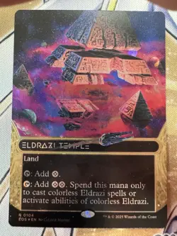 Eldrazi Temple (Borderless - Galaxy Foil) | MTG: EOS - Stellar Sites | IN-HAND - Image 1