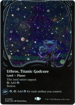 Uthros, Titanic Godcore (Borderless Galaxy Foil) 0380 Edge of Eternities MTG NM - Image 1
