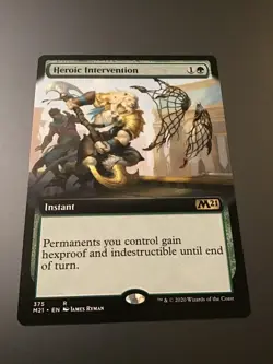 MTG Core Set 2021 #375 Heroic Intervention Extended Art NM - Image 1