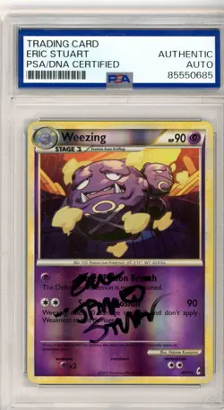 PSA Eric Stuart Signed Weezing 38/95 Call of Legends Reverse Holo Pokemon TCG - Image 1
