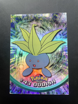 1999 Topps - Pokemon TV Oddish #43 - RAINBOW FOIL Flame Black Label LP - Image 1