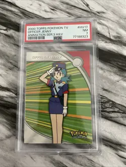 2000 Topps Pokemon TV #HV17 Officer Jenny Animation Series 3 PSA 9 MINT - Image 1