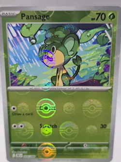 Pansage 004/086 Poke Ball Pattern Reverse Holo Black Bolt Pokemon - Image 1