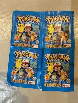 Pokemon Sticker Packs Lot Of 4 Series 2 - Image 1