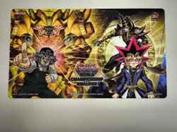 Yugioh Official Playmat NAWCQ 2024 Exodia & Dark Magician Grandpa Win-A-Mat NEW - Image 1