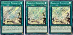 3 x MP18-EN015 Dragonic Diagram - Secret Rare 1st Edition LP/NM YuGiOh Cards - Image 1