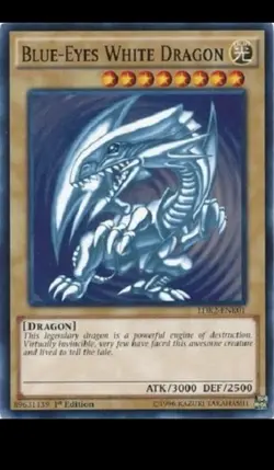 ** BLUE-EYES WHITE DRAGON ** 1ST EDITION (ORIGINAL ART) (LP) LDK2-ENK01 YUGIOH! - Image 1