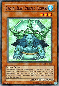 Crystal Beast Emerald Tortoise FOTB-EN003 or DP07-EN003 Near Mint Common YuGiOh! - Image 2
