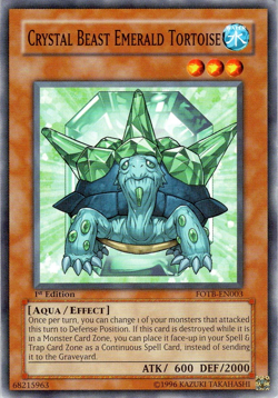 Crystal Beast Emerald Tortoise FOTB-EN003 or DP07-EN003 Near Mint Common YuGiOh! - Image 3