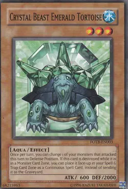 Crystal Beast Emerald Tortoise FOTB-EN003 or DP07-EN003 Near Mint Common YuGiOh! - Image 4