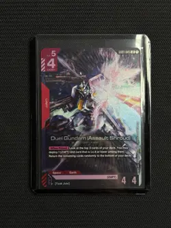 GUNDAM CARD GAME DUEL GUNDAM (ASSAULT SHROUD) GD01-045 LR FOIL ENGLISH NEWTYPE - Image 1