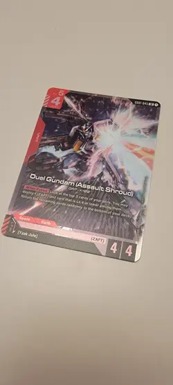 GUNDAM CARD GAME DUEL GUNDAM (ASSAULT SHROUD) GD01-045 LR FOIL ENGLISH NEWTYPE - Image 2