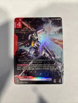GUNDAM CARD GAME DUEL GUNDAM (ASSAULT SHROUD) GD01-045 LR FOIL ENGLISH NEWTYPE - Image 1