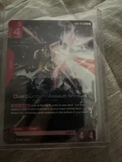 GUNDAM CARD GAME DUEL GUNDAM (ASSAULT SHROUD) GD01-045 LR FOIL ENGLISH NEWTYPE - Image 1