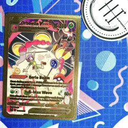Pokemon Orbeetle VMax Gold Foil Holo Textured Fan Art Card Nintendo - Image 1