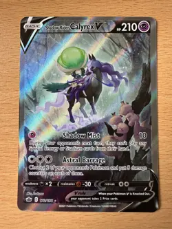 Pokemon Card Shadow Rider Calyrex V 172/198 Chilling Reign Full Art NM - Image 1