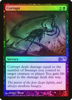 Corrupt FOIL Magic 2011 / M11 NM Black Uncommon MAGIC GATHERING CARD ABUGames - Image 1