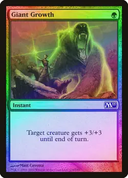 Giant Growth FOIL Magic 2011 / M11 NM Green Common MAGIC MTG CARD ABUGames - Image 1