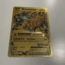 Mcharizard EX Pokemon Gold Fan Art Card Wild Blaze Hp230 MEGA - Image 1