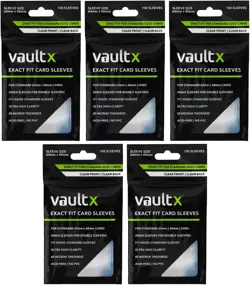 Vault X Exact Fit Trading Card Sleeves, Soft, High Clarity, 500 pack, Clear - Image 1