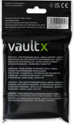 Vault X Exact Fit Trading Card Sleeves, Soft, High Clarity, 500 pack, Clear - Image 3