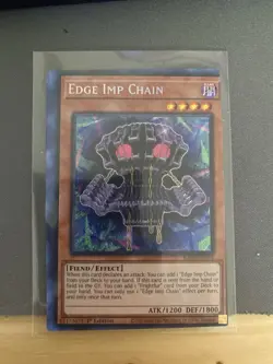 Yu-Gi-Oh! Edge Imp Chain Card 1st Edition Fiend/Effect Severe Miscut RA04-EN014 - Image 1