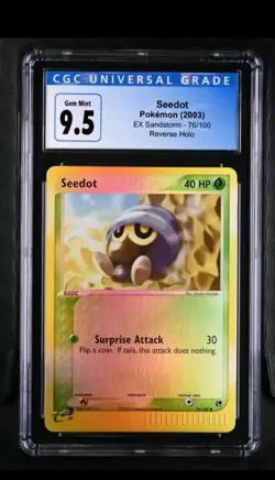 Pokemon Reverse Foil Card: Seedot 76/100 Ex Sandstorm Set Rainbow Holo Vintage - Image 1