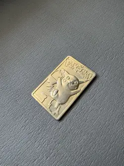 Pokemon PIKACHU Trading Card Bar - 23K Gold Plated - 1999 Hard Case - Image 1