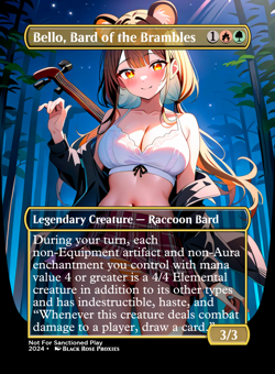 Bello, Bard of the Brambles - Various Styles - MTG Anime Custom - Playtest - Image 2
