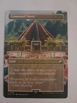 Command Tower Borderless Ixalan Jurassic World NM/M Magic the Gathering MTG - Image 1
