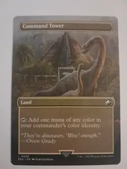 Command Tower Borderless Ixalan Jurassic World NM/M Magic the Gathering MTG - Image 2