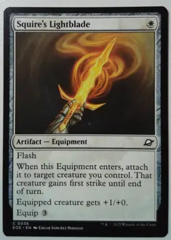 Squire's Lightblade *Common* Magic MtG x1 Edge of Eternities - Image 1