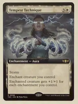Tempest Technique Extended Art - Commander: Tarkir: Dragonstorm: MTG - Image 1