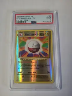 2016 Pokemon XY Evolutions Electrode Reverse Foil #40 PSA 9 - Image 1