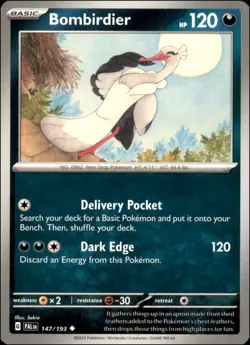 Pokemon - 2X Bombirdier #147/193 - SV02: Paldea Evolved Uncommon - Image 1