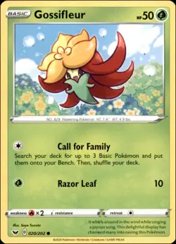 Pokemon - 2X Gossifleur #020/202 - SWSH01: Sword & Shield Base Set Common - Image 1