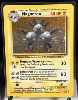 Magneton 9/102 Black Star Holo Base Set 1999 Pokemon Card - Image 1