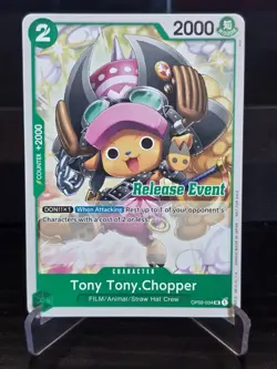 One Piece Card Game - Tony Tony.Chopper (Release Event) OP02-034 UC - NM - Image 1