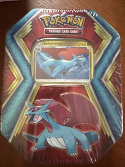 Pokemon TCG Salamence Dragons Tin 3-Card Booster Packs - NEW/SEALED - Image 1
