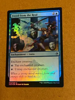Magic the Gathering : MASTERS 25 Freed from the Real foil NM MTG - Image 1