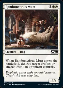Rambunctious Mutt - Light Play MTG Magic 2021 Core Set - Image 1