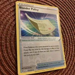 Blunder Policy 131/172 Pokemon Card SWSH Brilliant Stars Reverse Holo Foil - Image 1