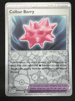 Colbur Berry 168/191 Trainer Pokemon Tool Surging Sparks Reverse Holo - Image 1
