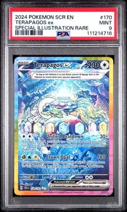 2024 POKEMON SCR EN-STELLAR CROWN SPECIAL ILLUSTRATION RARE TERAPAGOS EX PSA 9 - Image 1