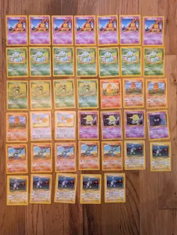 Vintage Base Set WOTC 1999 Pokemon Cards - Lot of 94 Cards NM to HP Condition - Image 1