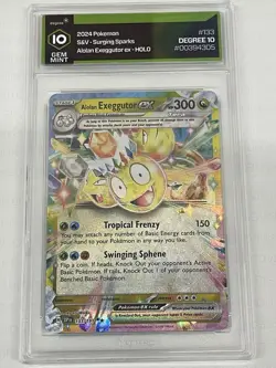 2024 POKEMON SSP EN-SURGING SPARKS #133 ALOLAN EXEGGUTOR EX Graded 10 Gem Mint - Image 1
