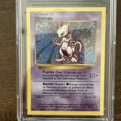 1999 Pokemon Base Set Mewtwo Shadowless Disco Holo Test Print #10 CGC 5.5 - Image 3