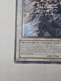 YUGIOH GREY STAMPED Blackwing Armor Master CRMS-EN041 Ultimate Rare Unlimited NM - Image 5