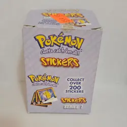1999 Nintendo Artbox Pokemon Stickers Pack Series 1 Factory Sealed Box 30 Packs - Image 1